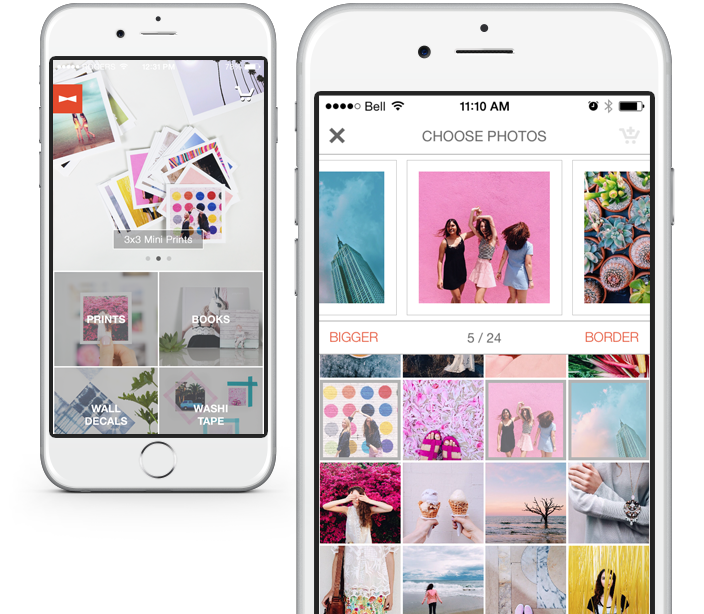 Impressed photo printing app