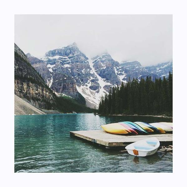 Turquoise glacier lake. Photo print by Instagrammer, photographer and graphic designer Julia Manchik.  This print and another 11 for sale on the Impressed Print Shop