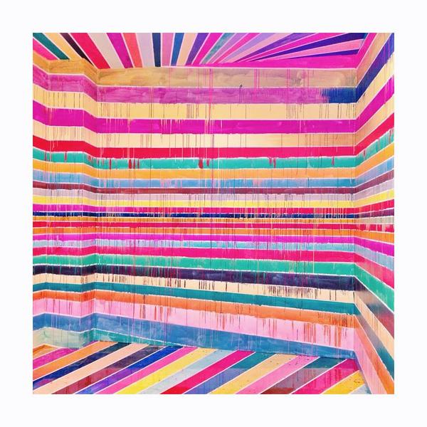 Multi-colored mural. Photo print by Instagrammer and New Yorker Daisy Chaussee.  This print and another 11 for sale on the Impressed Print Shop