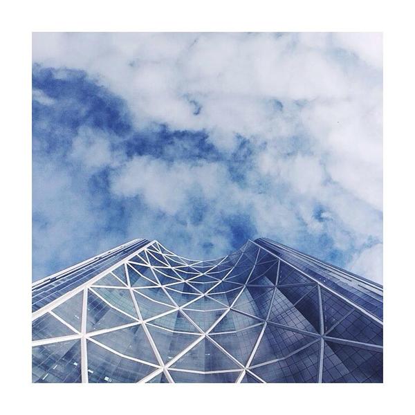 Architecture in the blue clouds. Instagram photo print by @ajfernando.  This print and another 11 for sale on the Impressed Print Shop.