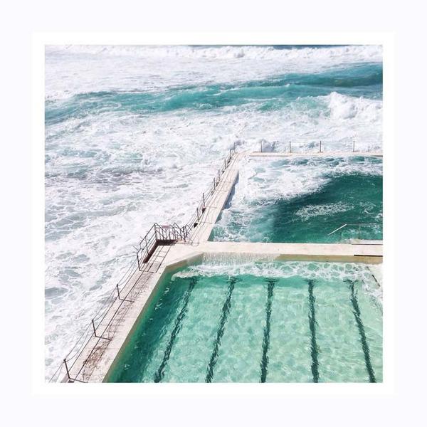 Seaside turquoise pool. Photo print by Instagrammer, Fashion Blogger Jenna Isaacman.  This print and another 11 for sale on the Impressed Print Shop