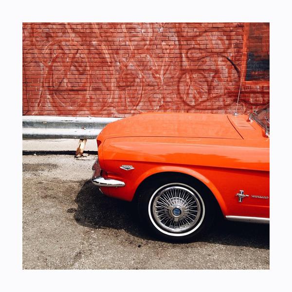 Vintage orange sportscar. Photo print by Instagrammer and Needs and Wants studios designer Sean Brown.  This print and another 11 for sale on the Impressed Print Shop