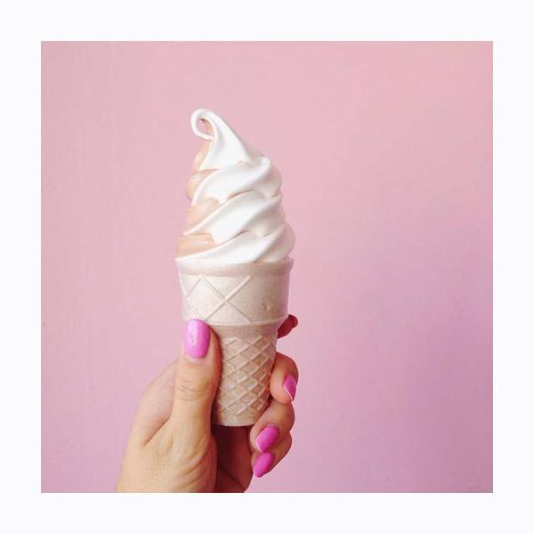 Pink wall and soft serve ice cream shot. Photo print by Instagrammer and lover of all things pastel, Alyssa Garrison .  This print and another 11 for sale on the Impressed Print Shop