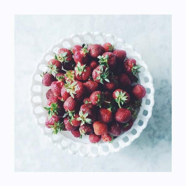 Bowl full of summer strawberries. Photo print by Instagrammer and the woman behind Love the Design, Christine Flynn.  This print and another 11 for sale on the Impressed Print Shop